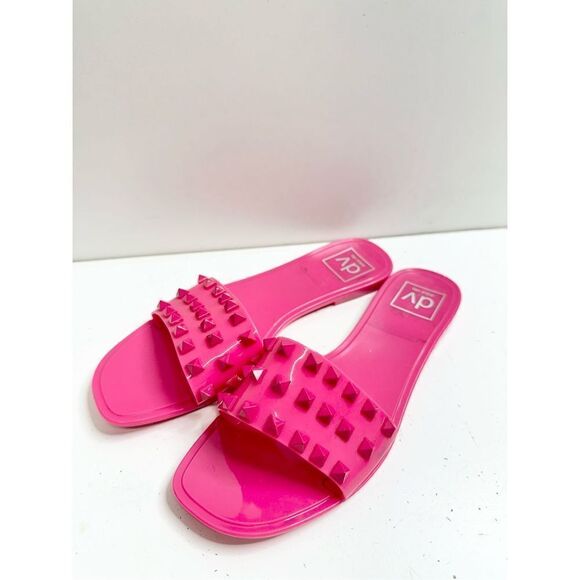 Dolce Vita Jelly Sandals Womens Size 5‎ Skylar Pink Spiked Slip On Slides - Picture 3 of 9